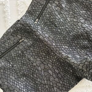 Gray Snakeskin Shorts
